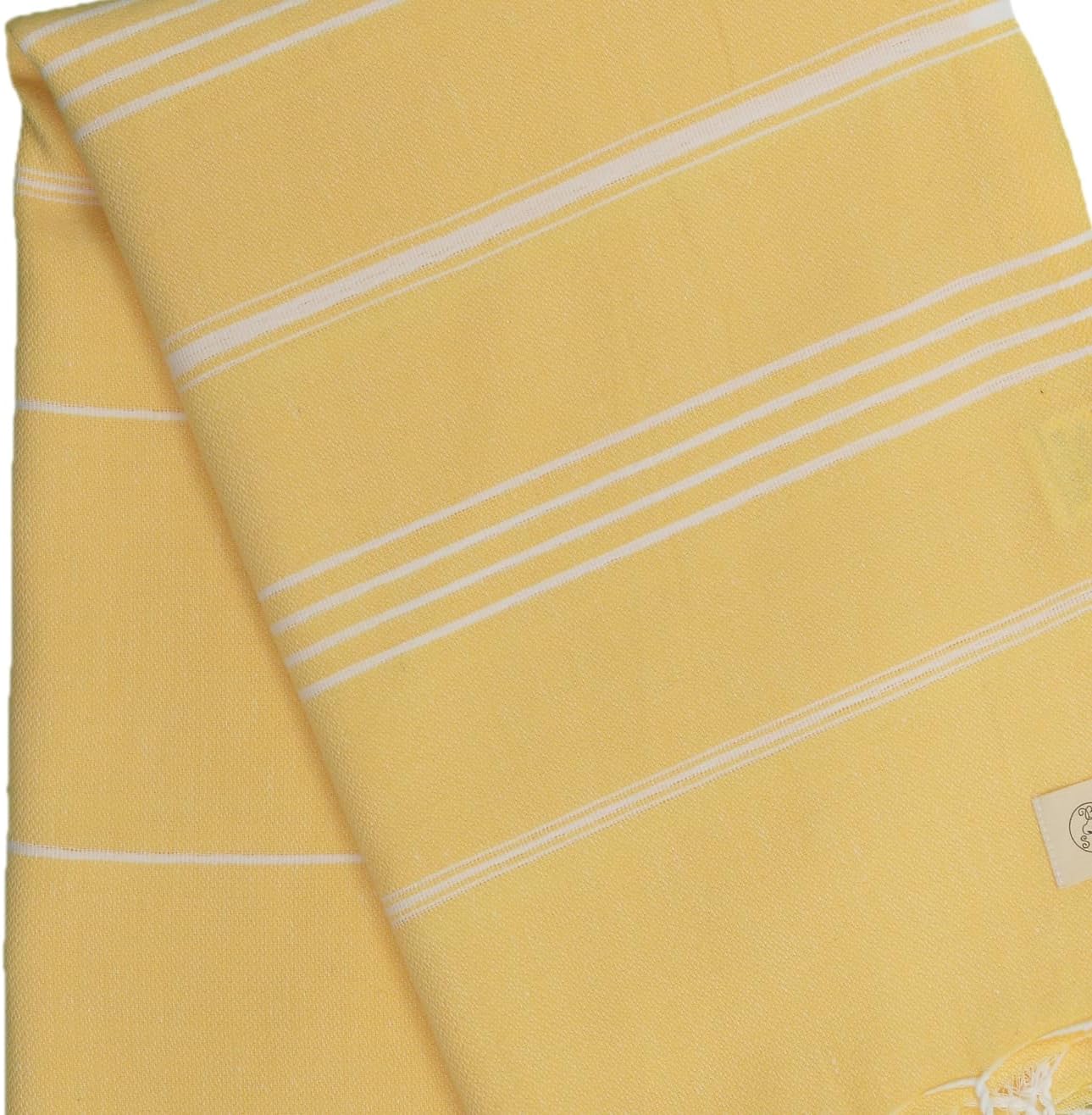 Beach Towels Peshtemal Turkish Towels Anatolia Collection Premium Turkish Beach Towel, 100% Cotton, Large, Quick-Dry, Sand-Free, Lightweight - 37x70 Inches, Yellow