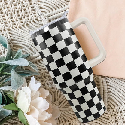 Ceovfoi 40 oz Lemon Print Stainless Steel Tumbler With Lid and Straw - Yellow Coffee Travel Mug Cup Water Bottle - Gifts for Lemon Lovers