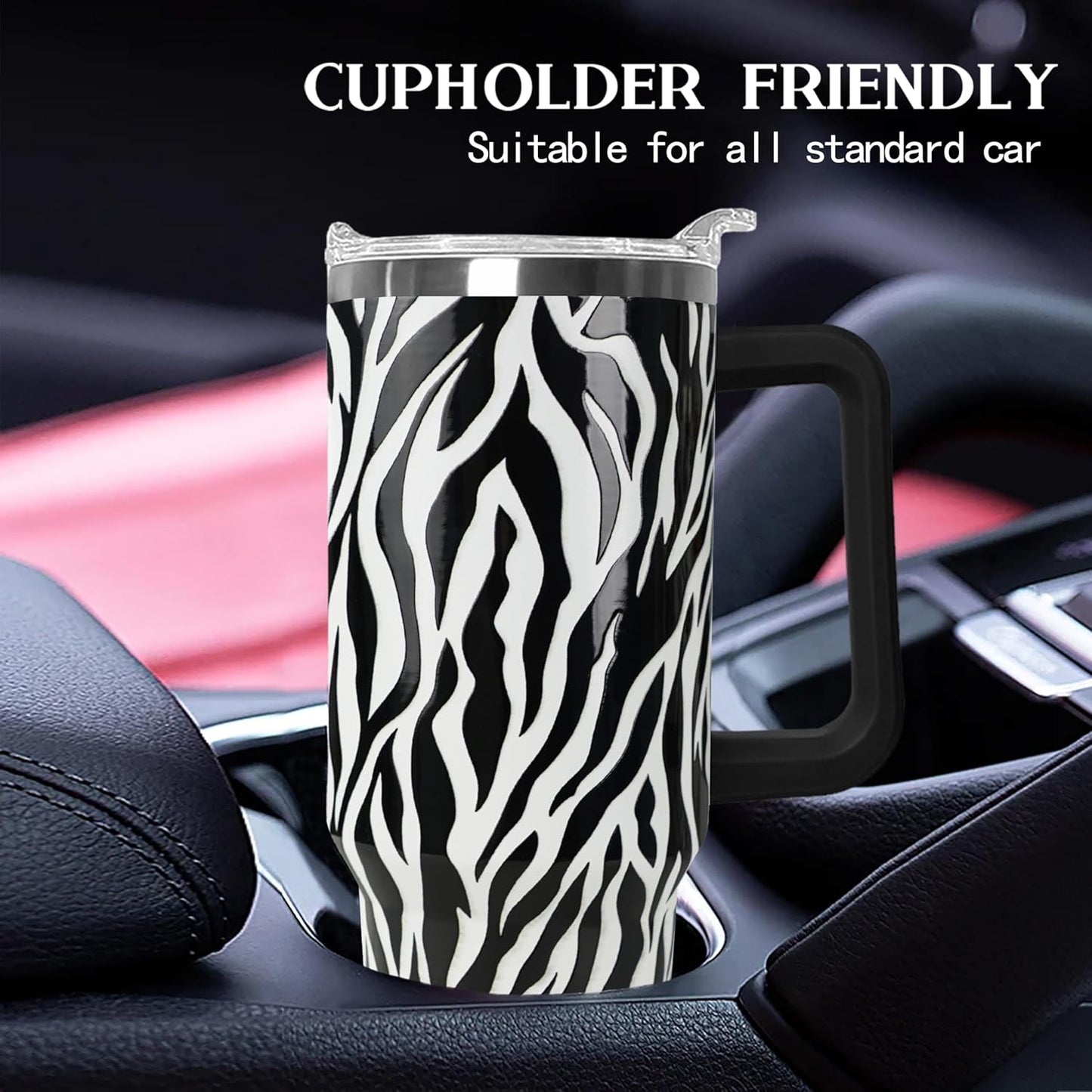 Ceovfoi 40 oz Lemon Print Stainless Steel Tumbler With Lid and Straw - Yellow Coffee Travel Mug Cup Water Bottle - Gifts for Lemon Lovers