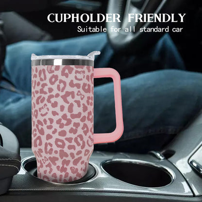 Ceovfoi 40 oz Lemon Print Stainless Steel Tumbler With Lid and Straw - Yellow Coffee Travel Mug Cup Water Bottle - Gifts for Lemon Lovers