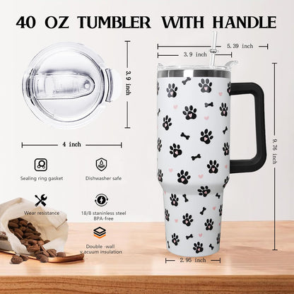 Ceovfoi 40 oz Lemon Print Stainless Steel Tumbler With Lid and Straw - Yellow Coffee Travel Mug Cup Water Bottle - Gifts for Lemon Lovers