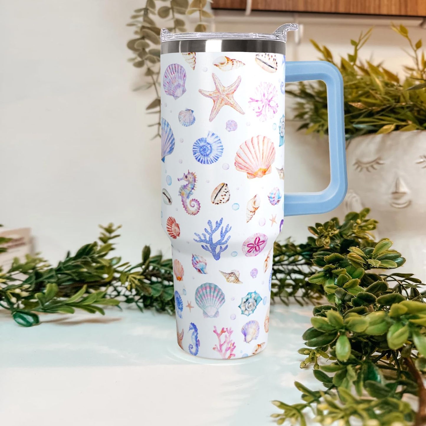 Ceovfoi 40 oz Lemon Print Stainless Steel Tumbler With Lid and Straw - Yellow Coffee Travel Mug Cup Water Bottle - Gifts for Lemon Lovers