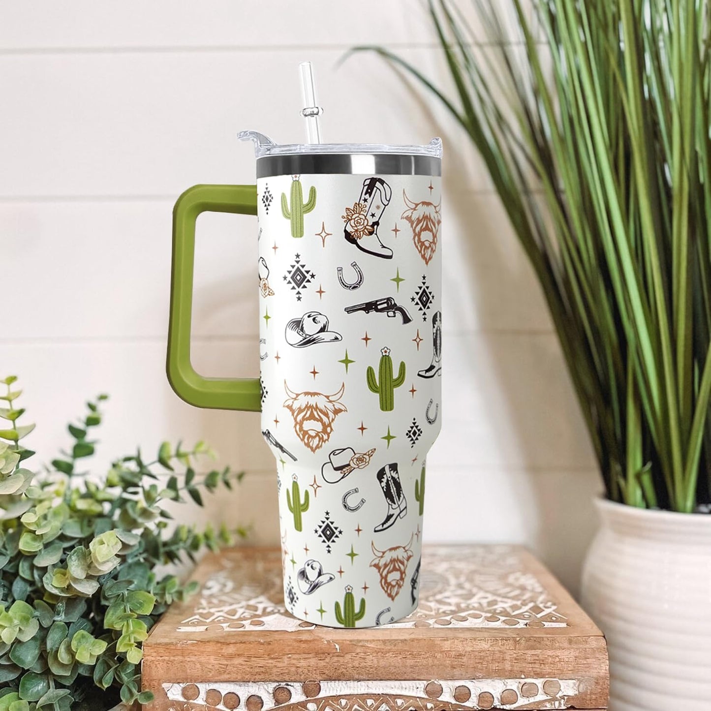 Ceovfoi 40 oz Lemon Print Stainless Steel Tumbler With Lid and Straw - Yellow Coffee Travel Mug Cup Water Bottle - Gifts for Lemon Lovers