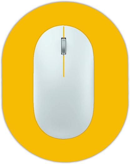 Small Mouse Pad, Portable, Waterproof and Non-Slip Rubber Bottom, Unisex, Wireless Mouse, Laptop Keyboard Tray, Office Travel Yellow 5.5X7.5 Inch