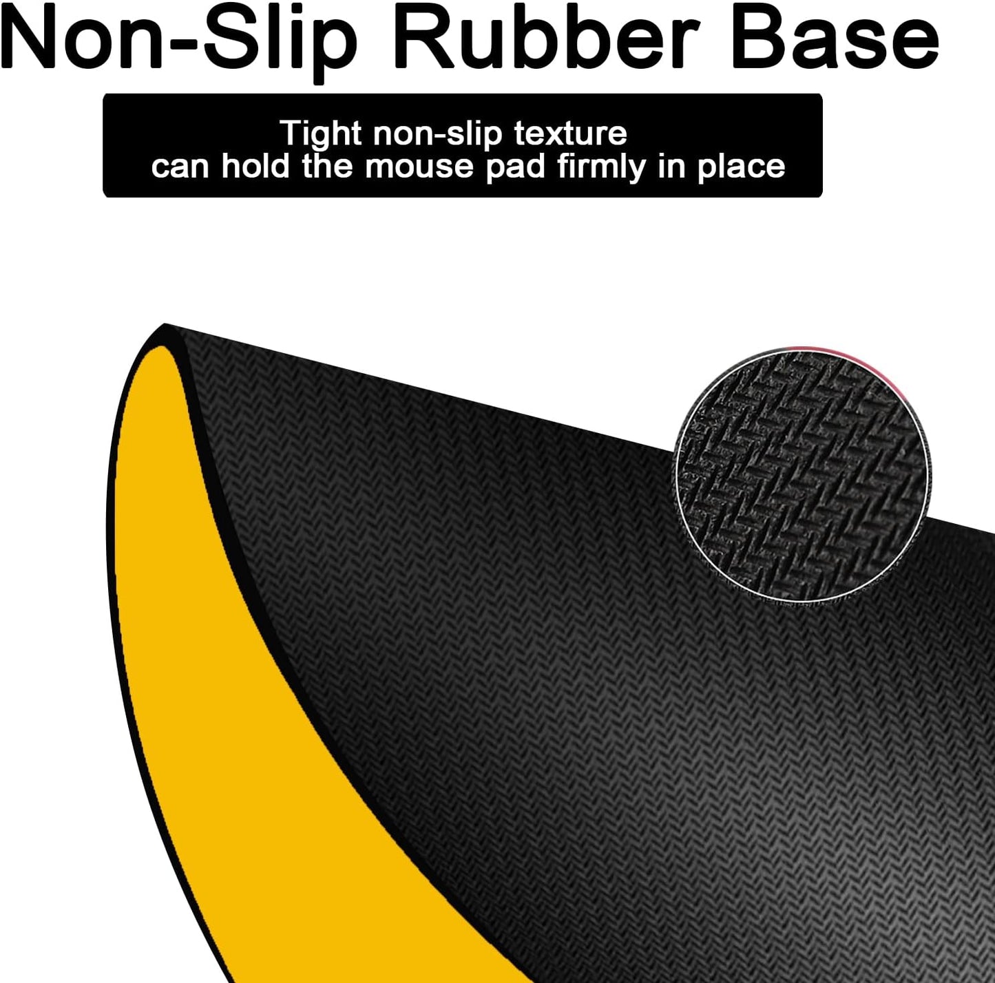 Small Mouse Pad, Portable, Waterproof and Non-Slip Rubber Bottom, Unisex, Wireless Mouse, Laptop Keyboard Tray, Office Travel Yellow 5.5X7.5 Inch