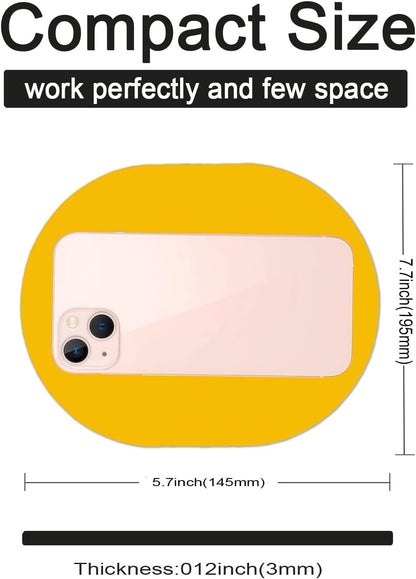 Small Mouse Pad, Portable, Waterproof and Non-Slip Rubber Bottom, Unisex, Wireless Mouse, Laptop Keyboard Tray, Office Travel Yellow 5.5X7.5 Inch