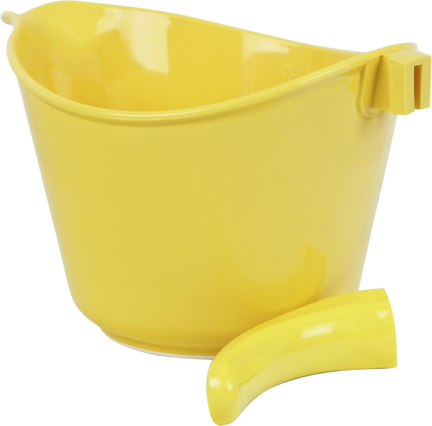 Batter Bowl With Pour Spout, Non-Slip Base, Erogonomic Space Saving Detachable Handle, 2 QT Heavy Duty BPA-Free Microwave & Dishwasher Safe, Lemon, Yellow