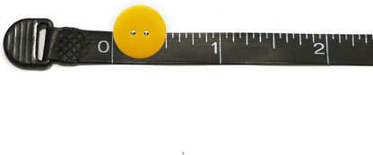 Buttons 2 Hole, 1/2 Inch, Resin, 10 Pieces (Yellow)