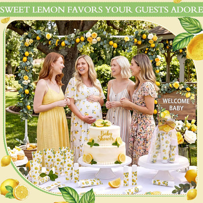 24 Sets Lemon Hand Cream and Lip Balm Bridal Baby Shower Party Favors Bulk Summer Lemon Travel Size Hand Lotion Lip Balm Nail File Gifts Set Bridal Shower Wedding Party Supplies for Guests