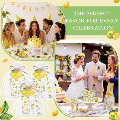 24 Sets Lemon Hand Cream and Lip Balm Bridal Baby Shower Party Favors Bulk Summer Lemon Travel Size Hand Lotion Lip Balm Nail File Gifts Set Bridal Shower Wedding Party Supplies for Guests