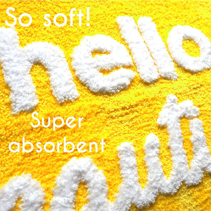 Hello Beautiful Bath Mat Cute Bathroom Rugs for Girls You Look Good Gorgeous Funny Shower Fun Bathroom Decor Non-Slip Washable Kids Women Yellow Lemon Gold Canary