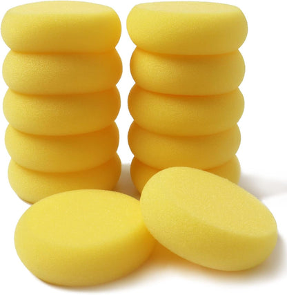 24 PCS 2.9 lnch Sponge Bulk,Pottery Sponges,Paint Sponges, Round Paint Sponge for Acrylic, Watercolor, Art & Crafts, Cleaning