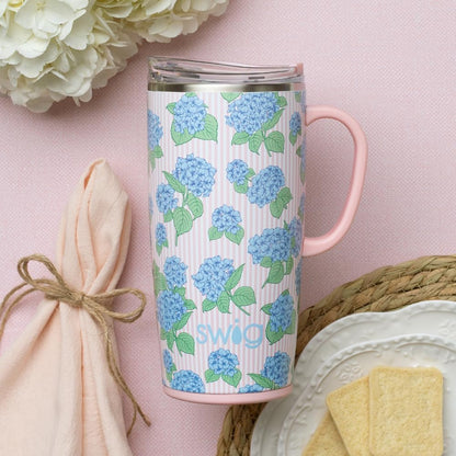 18oz Insulated Travel Mug with Handle & Lid, Lemon Meringue | Triple Insulated Stainless Steel - Handle & Lid Included - Keeps Coffee Hot or Cold - Cup Holder Friendly