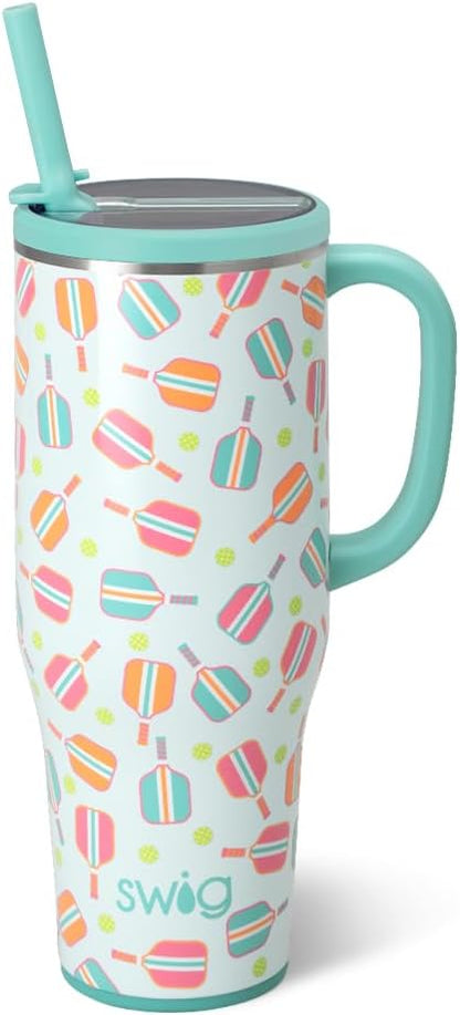 18oz Insulated Travel Mug with Handle & Lid, Lemon Meringue | Triple Insulated Stainless Steel - Handle & Lid Included - Keeps Coffee Hot or Cold - Cup Holder Friendly