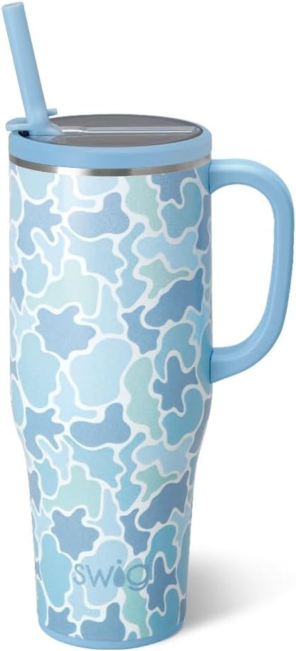 18oz Insulated Travel Mug with Handle & Lid, Lemon Meringue | Triple Insulated Stainless Steel - Handle & Lid Included - Keeps Coffee Hot or Cold - Cup Holder Friendly