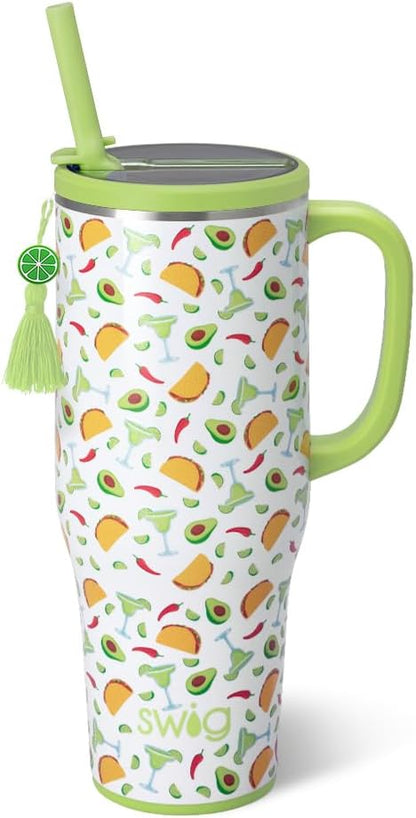 18oz Insulated Travel Mug with Handle & Lid, Lemon Meringue | Triple Insulated Stainless Steel - Handle & Lid Included - Keeps Coffee Hot or Cold - Cup Holder Friendly