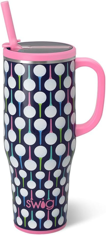 18oz Insulated Travel Mug with Handle & Lid, Lemon Meringue | Triple Insulated Stainless Steel - Handle & Lid Included - Keeps Coffee Hot or Cold - Cup Holder Friendly