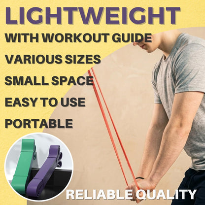 Resistance Bands - Pull Up Bands for Home Gym Fitness, Stretching, Physical Therapy & Training - Includes Instruction
