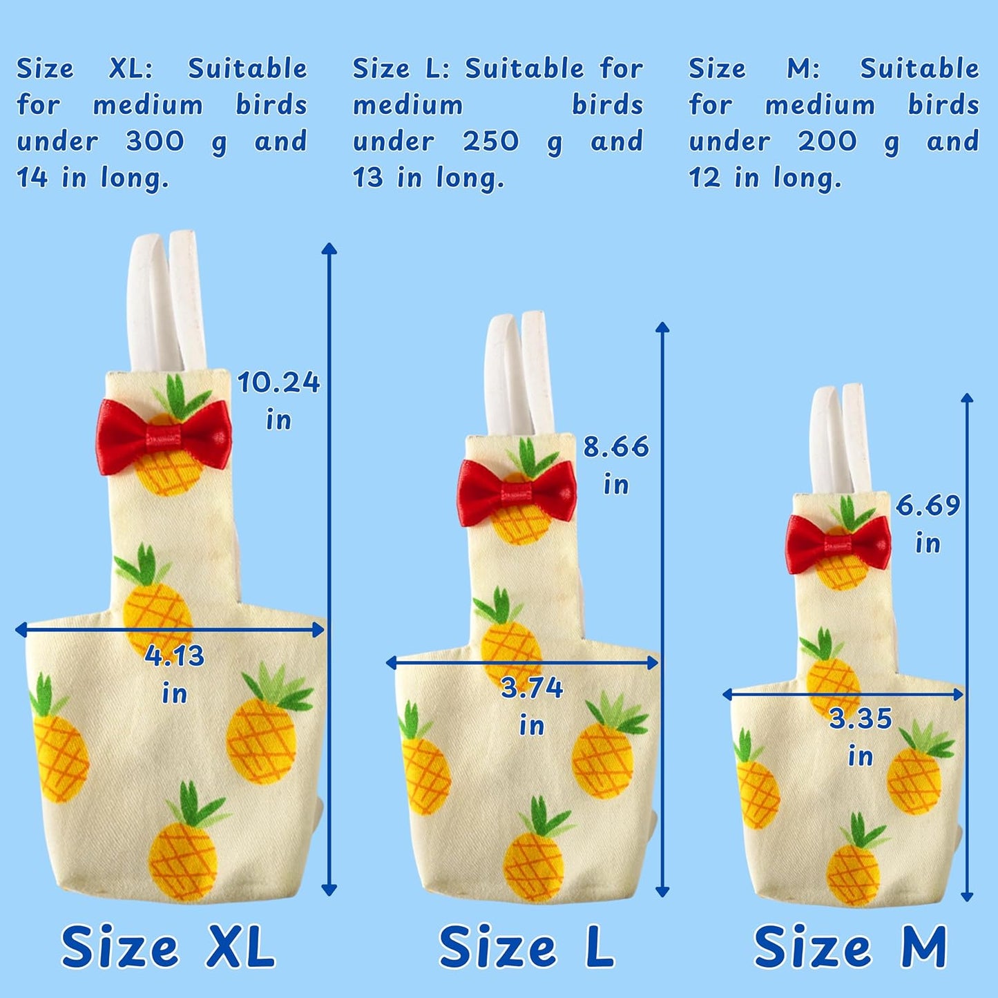 Pigeon Diaper Harness and Bird Leash Set, Birds Diapers for Pigeons and Leash Pigeon Harnesses, Diapers for Birds Cockatiel Parrot Parakeet, Macaw Harness and Leashes Pants (L-Yellow Lemon)