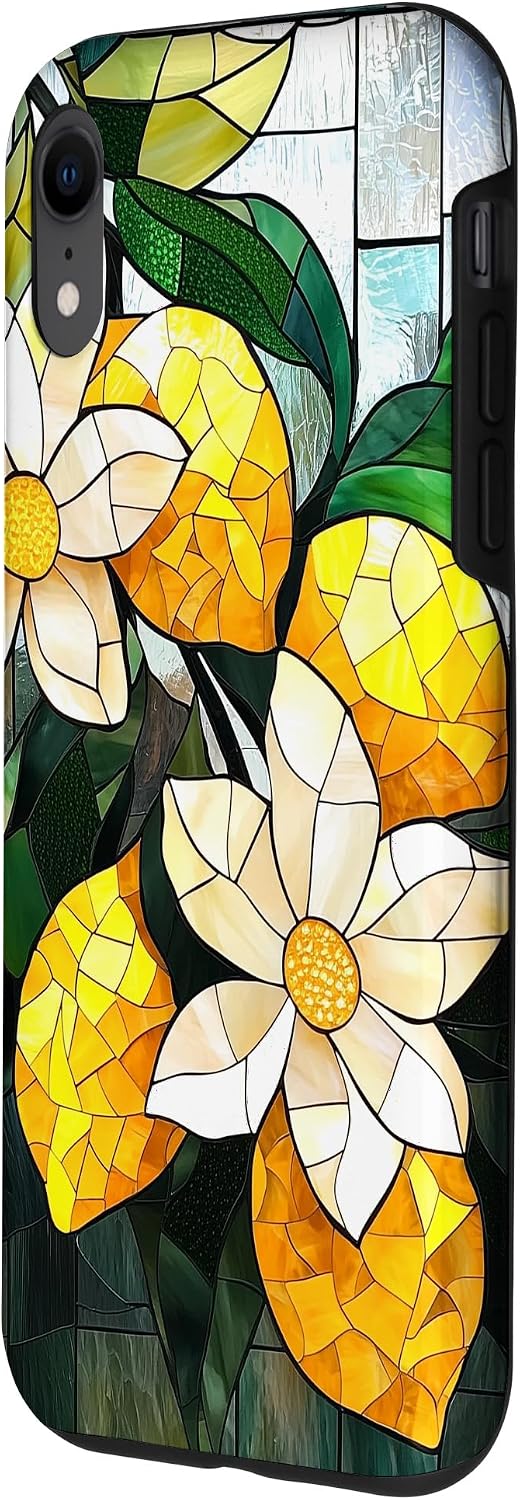 Summer Toscana with Lemon Stained Glass Art Mosaic 3-D Lemon Case for iPhone XR