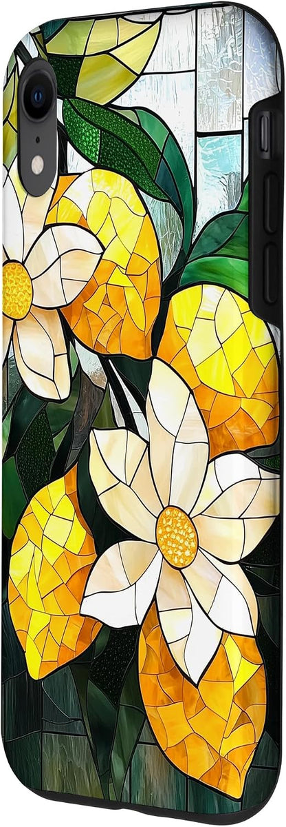 Summer Toscana with Lemon Stained Glass Art Mosaic 3-D Lemon Case for iPhone XR