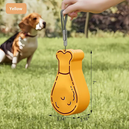 Portable Travel Dog Bowl Dog Water Bottle Walking Accessories for Small Dogs and Cats - Pet Water Bottle and Bowl Set. Dishwasher Compatible (Yellow)