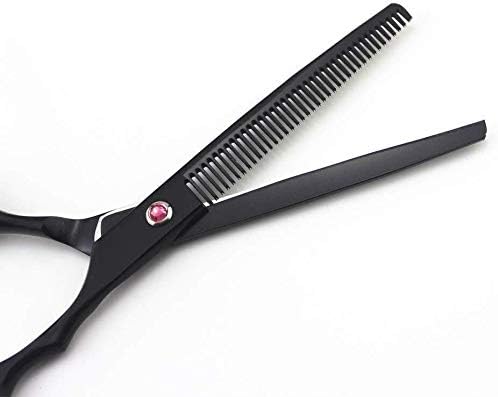Dog Grooming Scissors Kit, Stainless Steel Pet Trimmer Kit, Cutting Scissors Thinning Shear Curved Scissors 6.5 Inch(Yellow)