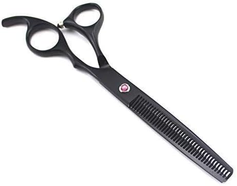 Dog Grooming Scissors Kit, Stainless Steel Pet Trimmer Kit, Cutting Scissors Thinning Shear Curved Scissors 6.5 Inch(Yellow)