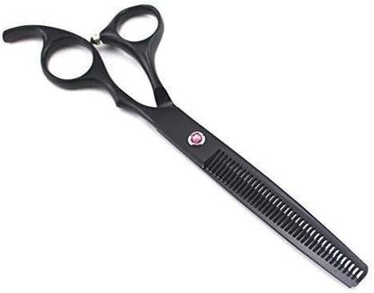 Dog Grooming Scissors Kit, Stainless Steel Pet Trimmer Kit, Cutting Scissors Thinning Shear Curved Scissors 6.5 Inch(Yellow)