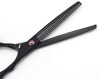 Dog Grooming Scissors Kit, Stainless Steel Pet Trimmer Kit, Cutting Scissors Thinning Shear Curved Scissors 6.5 Inch(Yellow)