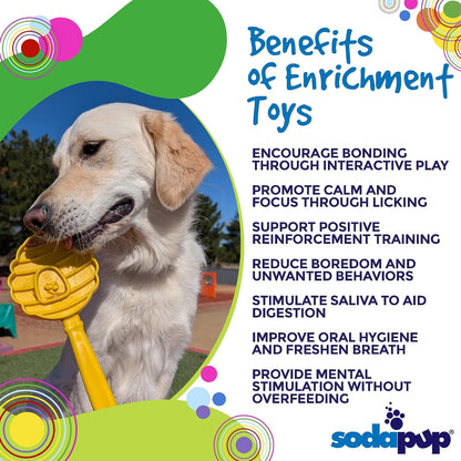 Lick Sticks eToy – Durable Interactive Enrichment Toy Made in USA from Non-Toxic, Pet-Safe, Food Safe Material for Bonding, Training, Calming, Mental Stimulation, Oral Health & More