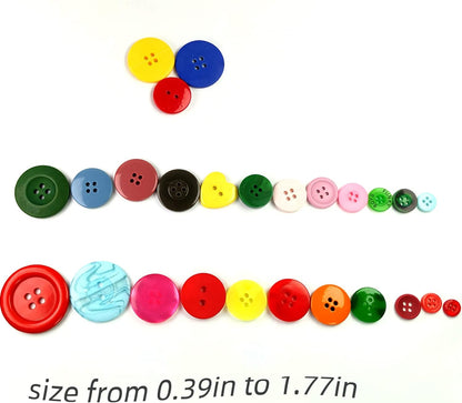 600-700 pcs Round Resin Buttons Assorted Sizes for Crafts Sewing DIY Manual Button Painting DIY Handmade Ornament Buttons, 2 Holes and 4 Holes (Yellow)