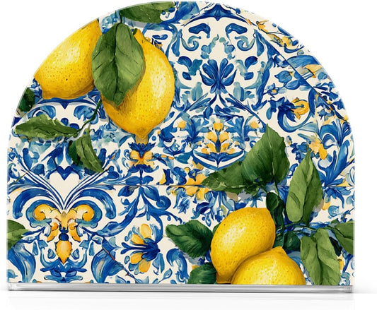 Lemons Napkin Holder Acrylic Tissue Dispenser Non-slip Holds 50-60 Napkins Freestanding Tissue Dispenser Box For Kitchen Dining Car Decor