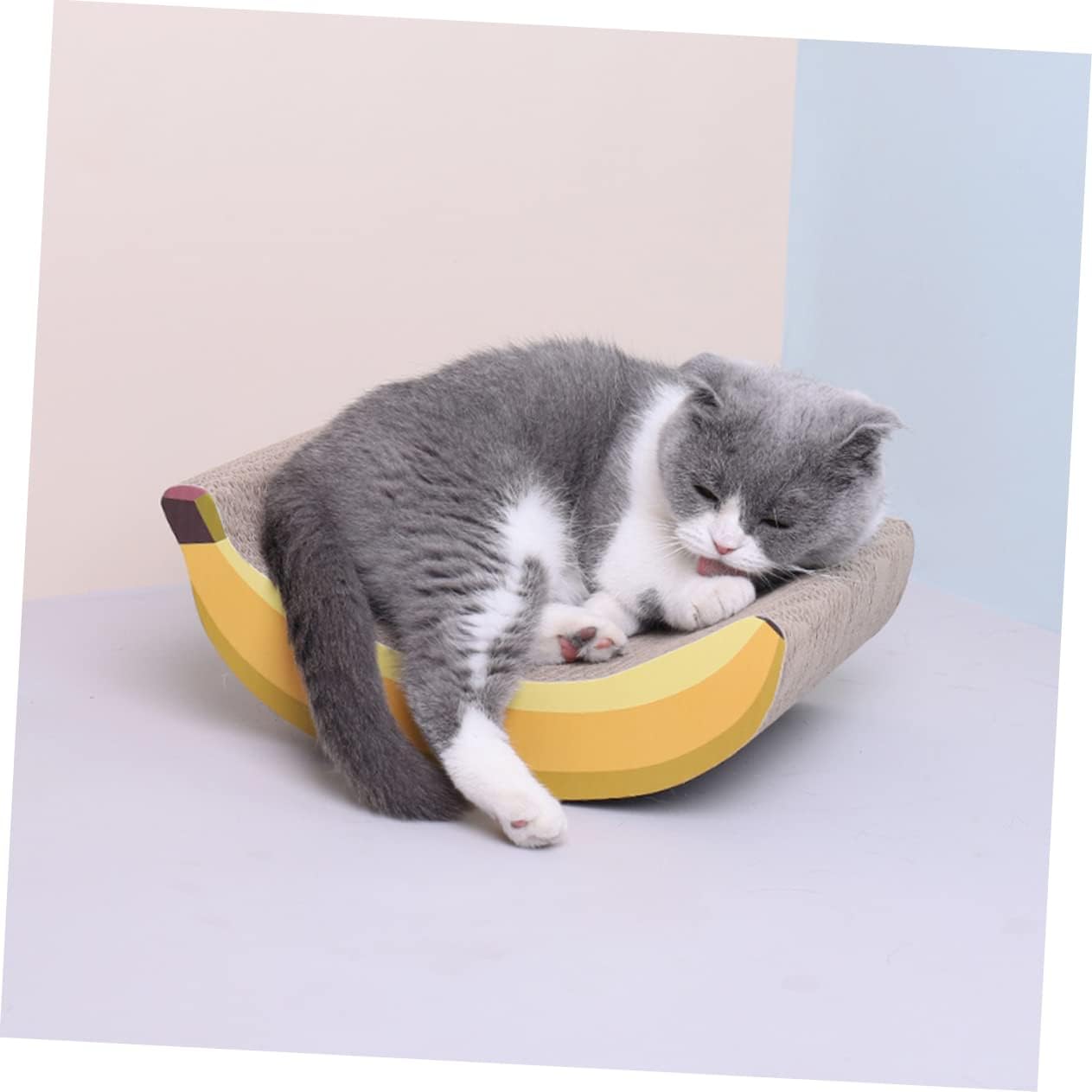 Pet Toys Carpe 1pc Banana Corrugated Cat Scratching Post Cat Scratch Cardboard Cat Box Scratcher Kitten Scratch Board Scraper Bite Yellow Carpet Pet Toy