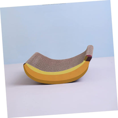 Pet Toys Carpe 1pc Banana Corrugated Cat Scratching Post Cat Scratch Cardboard Cat Box Scratcher Kitten Scratch Board Scraper Bite Yellow Carpet Pet Toy