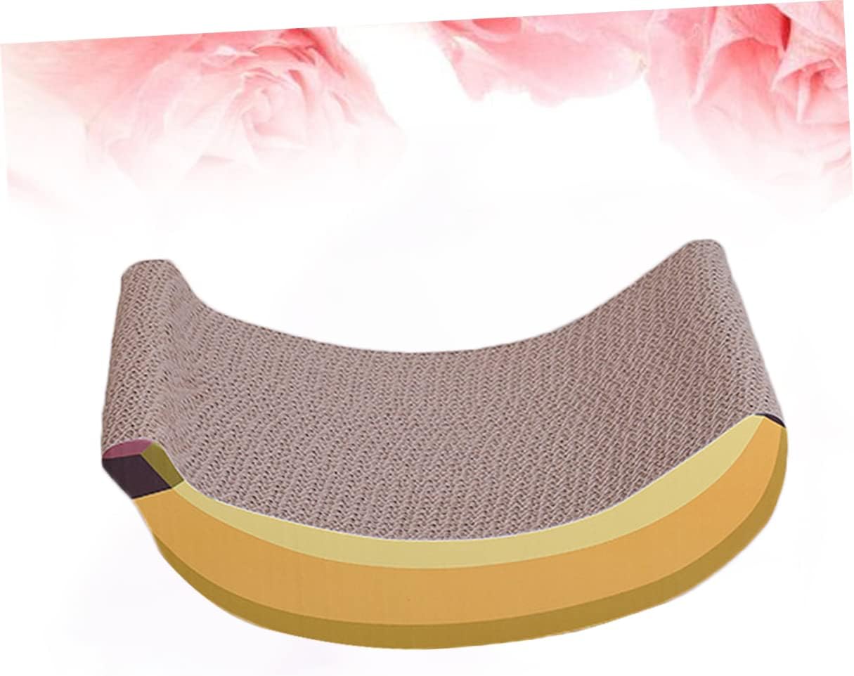Pet Toys Carpe 1pc Banana Corrugated Cat Scratching Post Cat Scratch Cardboard Cat Box Scratcher Kitten Scratch Board Scraper Bite Yellow Carpet Pet Toy