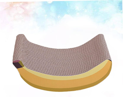 Pet Toys Carpe 1pc Banana Corrugated Cat Scratching Post Cat Scratch Cardboard Cat Box Scratcher Kitten Scratch Board Scraper Bite Yellow Carpet Pet Toy
