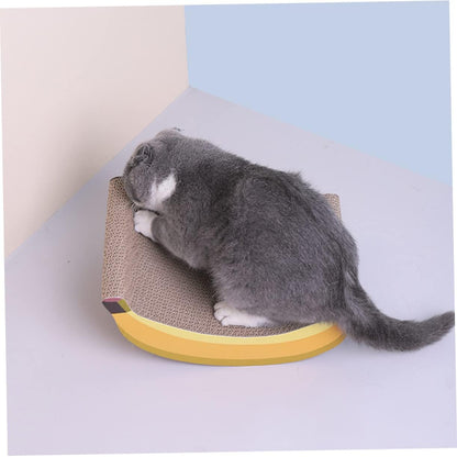Pet Toys Carpe 1pc Banana Corrugated Cat Scratching Post Cat Scratch Cardboard Cat Box Scratcher Kitten Scratch Board Scraper Bite Yellow Carpet Pet Toy