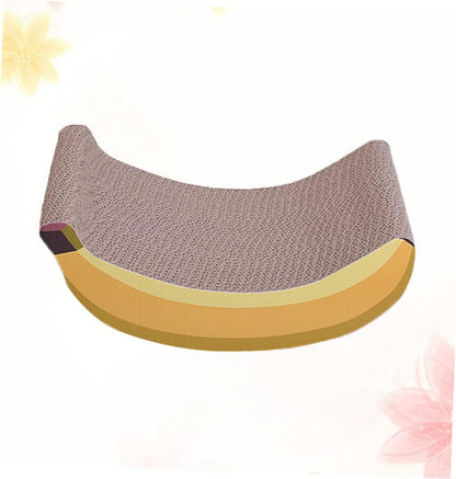 Pet Toys Carpe 1pc Banana Corrugated Cat Scratching Post Cat Scratch Cardboard Cat Box Scratcher Kitten Scratch Board Scraper Bite Yellow Carpet Pet Toy