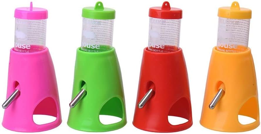 2 in 1 Hamster Water Bottle, Automatic Drinker and Cabin Fits Syrian Dwarf Hamster Mouse Gerbil Mice Chinchilla Small Animal (Green)