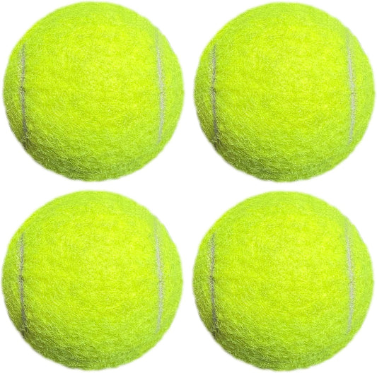 Tennis Balls, 4 Pack Advanced Training & Practice Tennis Balls for Beginners, High Visibility Pet Dog Playing Balls