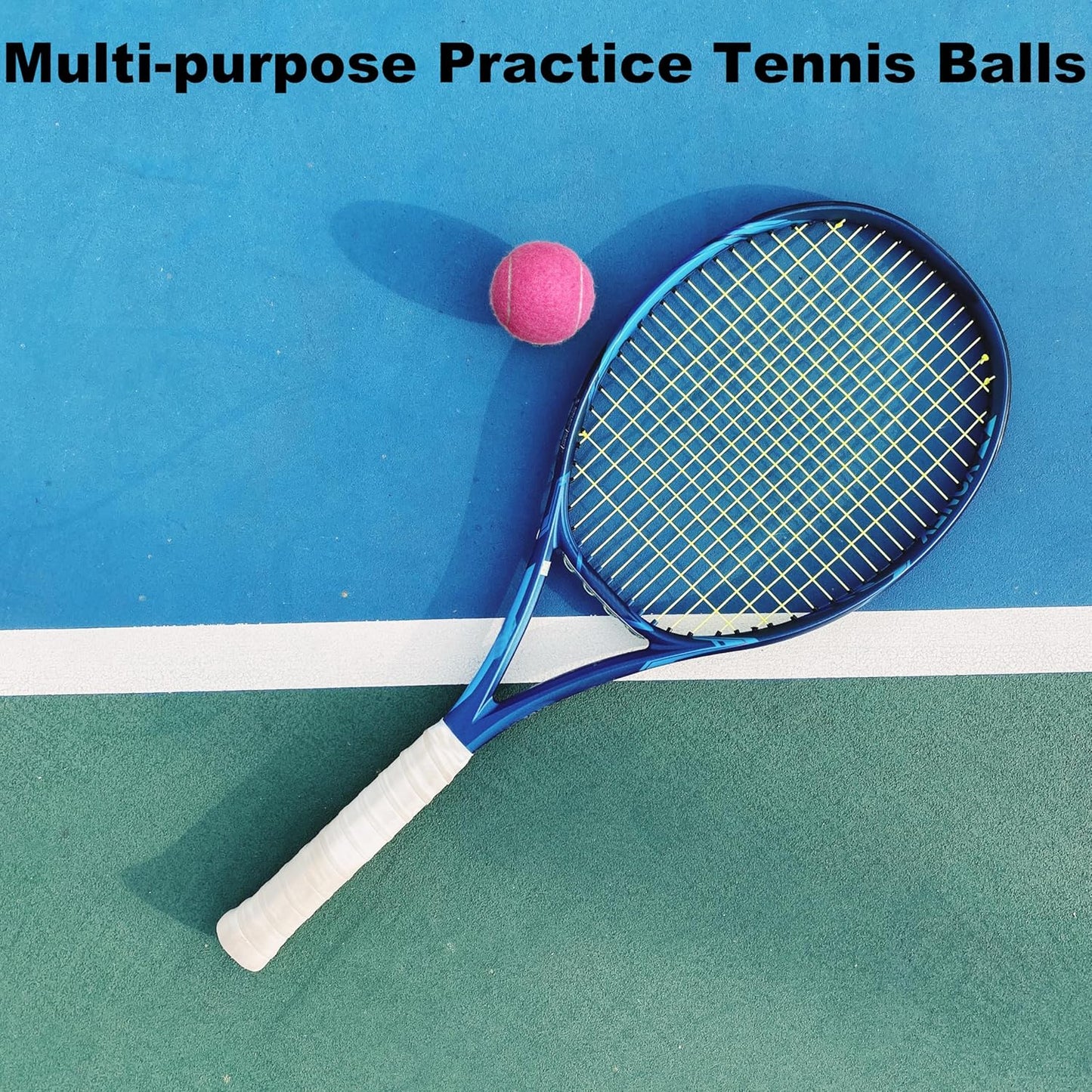 Tennis Balls, 4 Pack Advanced Training & Practice Tennis Balls for Beginners, High Visibility Pet Dog Playing Balls
