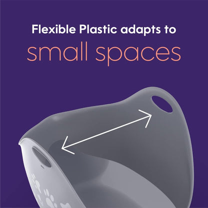 Cat Litter Box in Flexible Plastic with Handles, High Walls