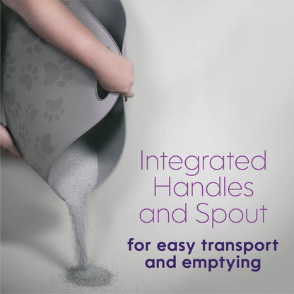 Cat Litter Box in Flexible Plastic with Handles, High Walls