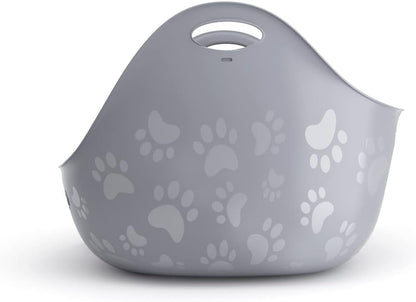 Cat Litter Box in Flexible Plastic with Handles, High Walls