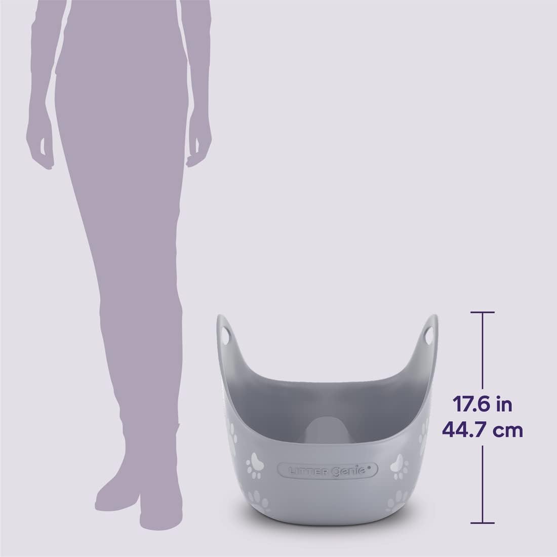 Cat Litter Box in Flexible Plastic with Handles, High Walls