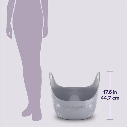 Cat Litter Box in Flexible Plastic with Handles, High Walls