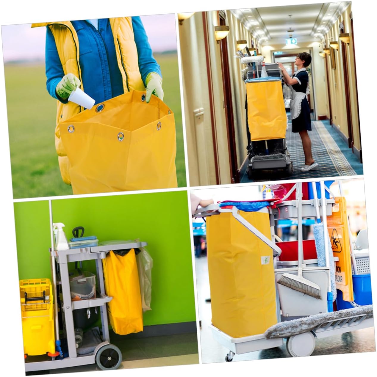 2pcs Cleaning Caddy Bag Janitorial Replacement Cleaning Bags for Housekeeping