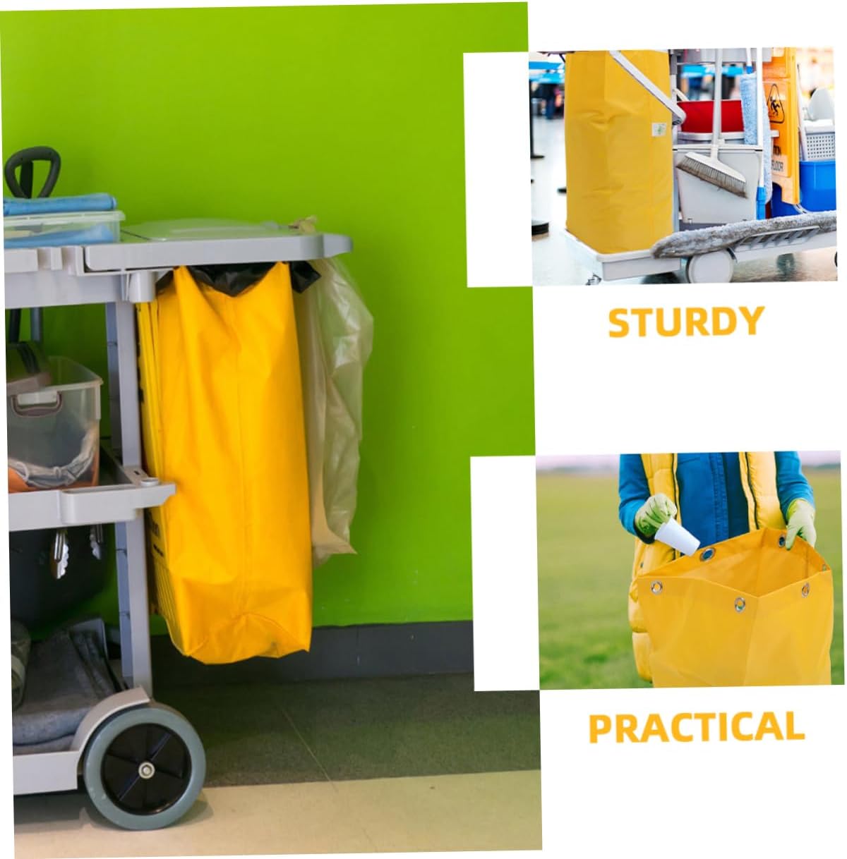 2pcs Cleaning Caddy Bag Janitorial Replacement Cleaning Bags for Housekeeping