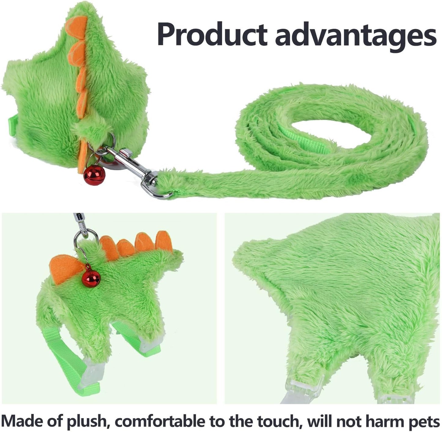 Ferret Harness,Ferret Leash,Ferrets Harness and Leash Set with Safe Bell | Ferrets Collar Small Animals Vest Harnes for Puppy,Teacup Dog and Other Small Pet,Yellow